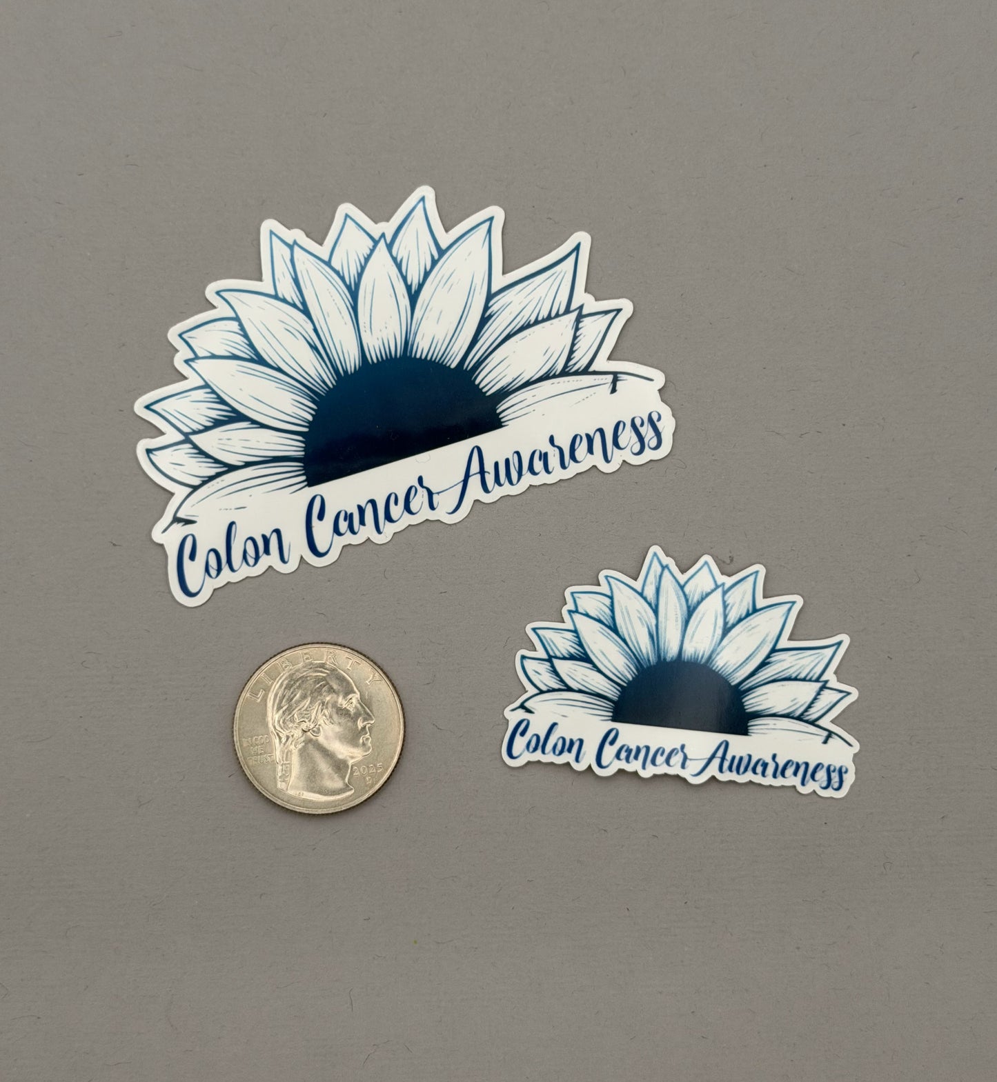 Colon Cancer Awareness Sunflower Sticker