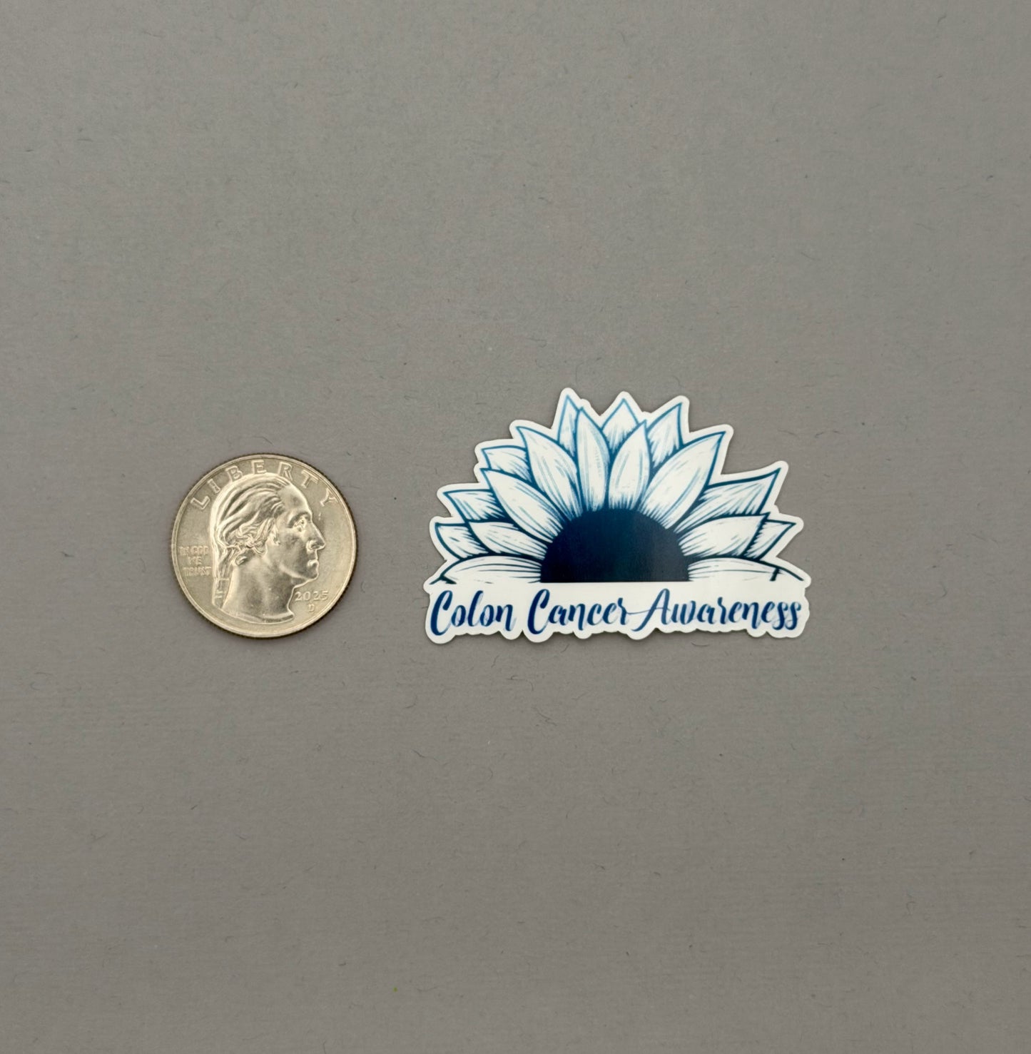 Colon Cancer Awareness Sunflower Sticker