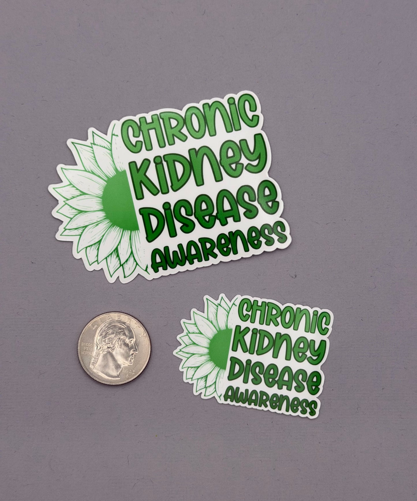 Chronic Kidney Disease Awareness Sunflower Sticker
