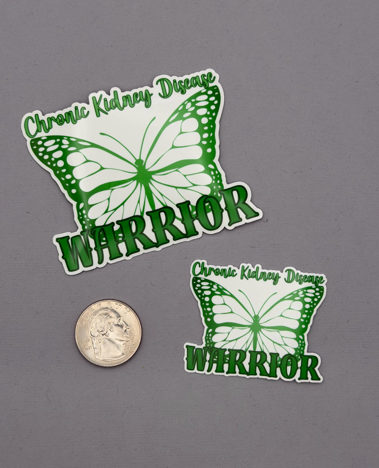 Chronic Kidney Disease Warrior Butterfly Sticker