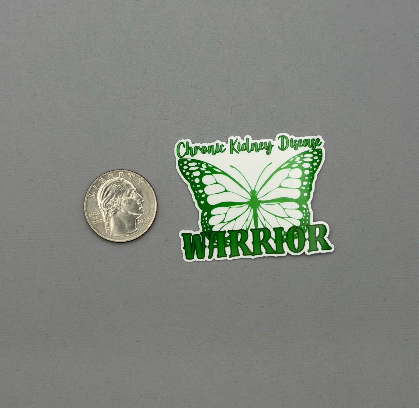 Chronic Kidney Disease Warrior Butterfly Sticker