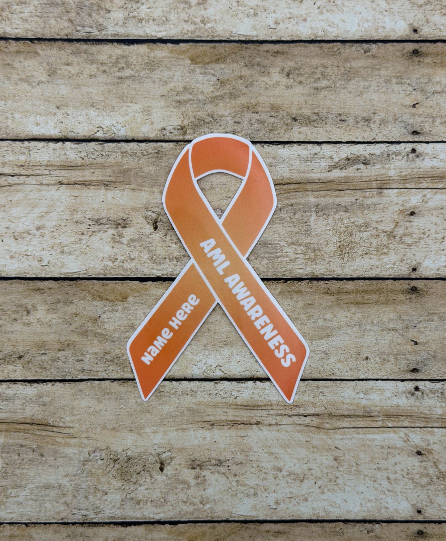 AML Awareness Custom Ribbon Sticker | Acute Myeloid Leukemia