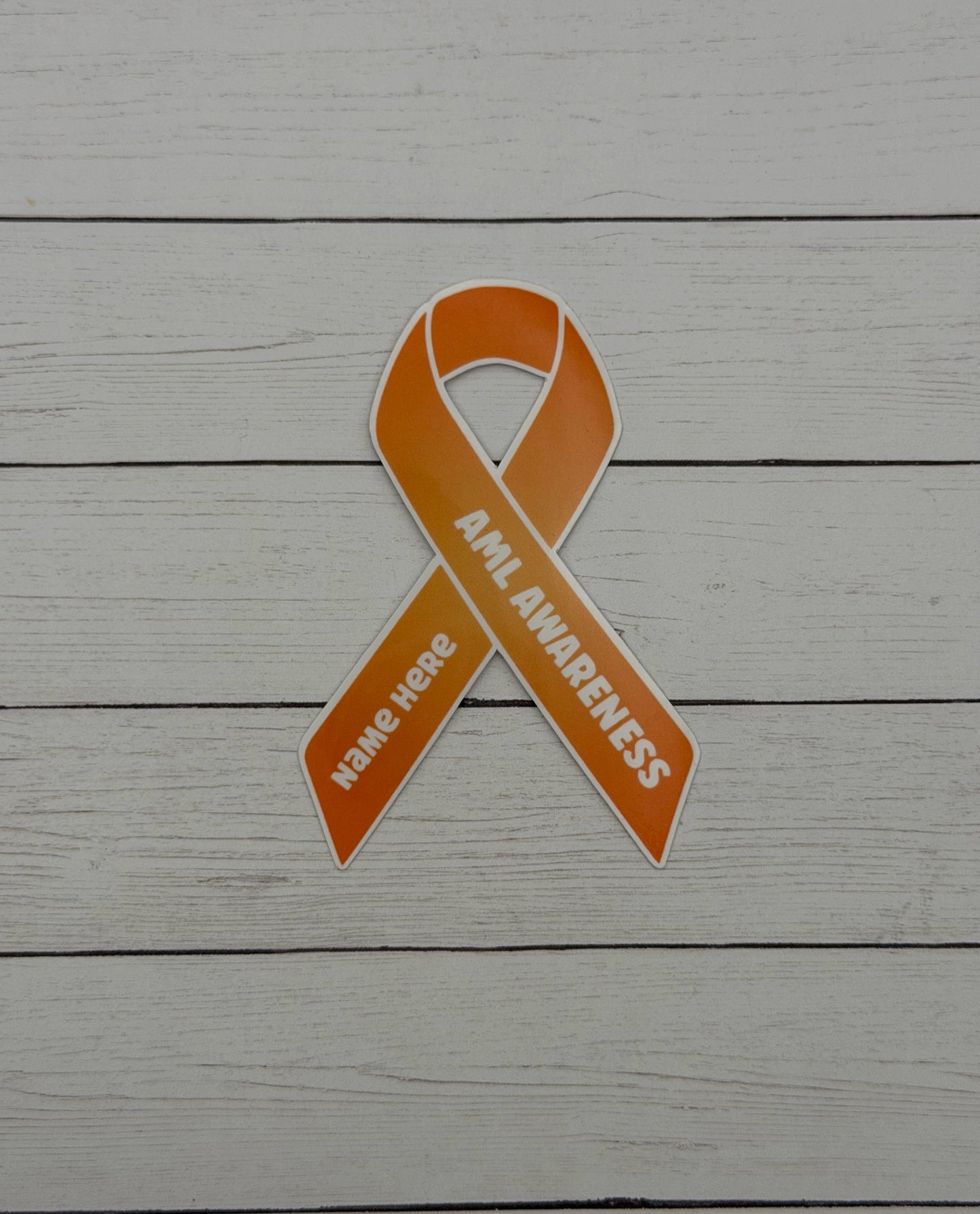 AML Awareness Custom Ribbon Sticker | Acute Myeloid Leukemia