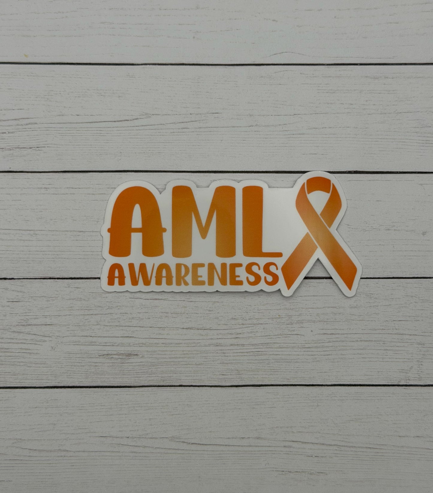 AML Awareness with Ribbon Sticker or Magnet | Acute Myeloid Leukemia