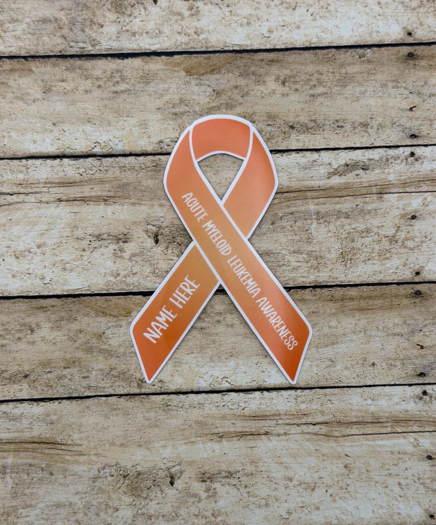 Acute Myeloid Leukemia Awareness Custom Ribbon Sticker | AML