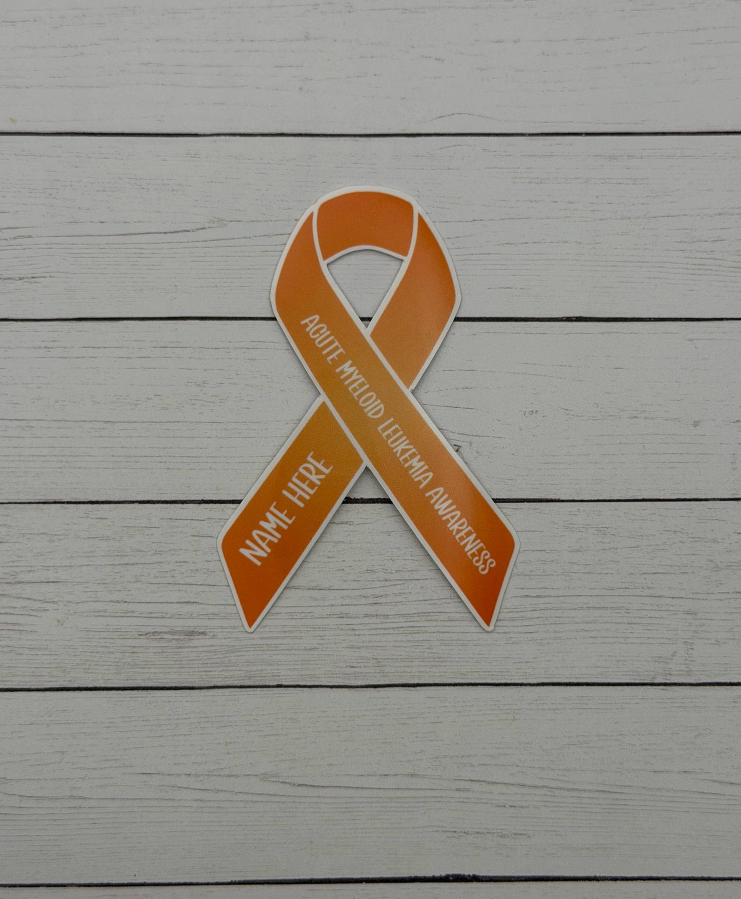 Acute Myeloid Leukemia Awareness Custom Ribbon Sticker | AML