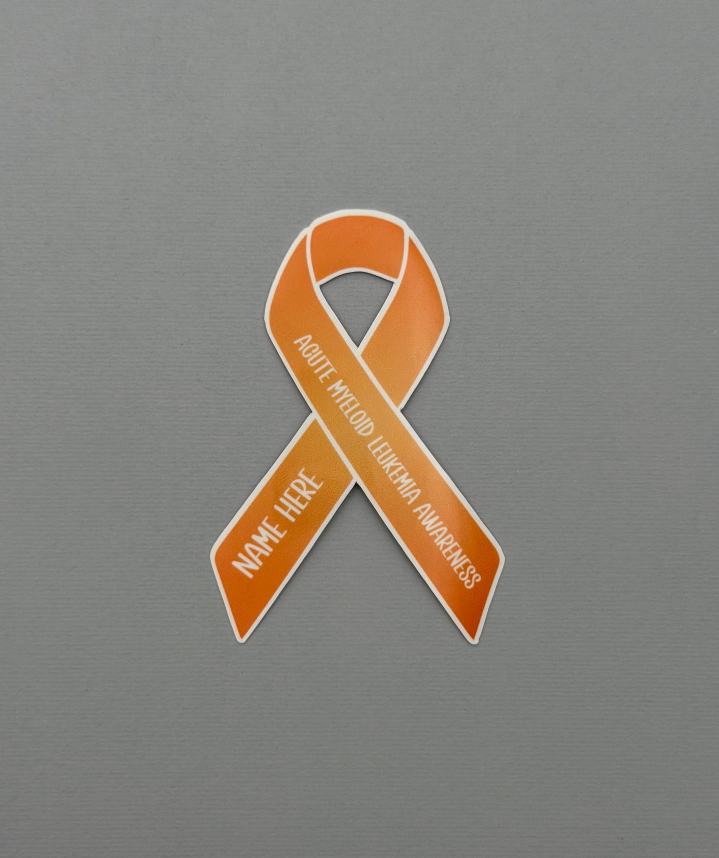 Acute Myeloid Leukemia Awareness Custom Ribbon Sticker | AML