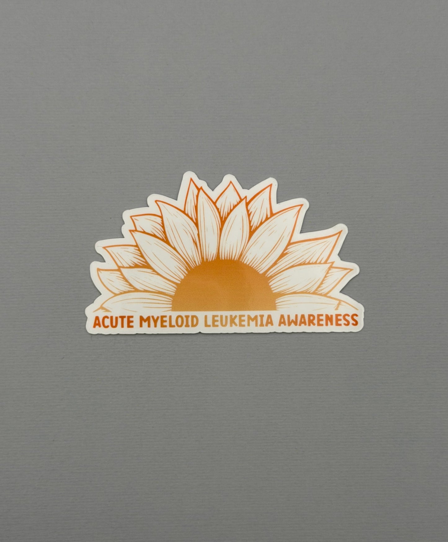 Acute Myeloid Leukemia Awareness Sunflower Sticker or Magnet | AML