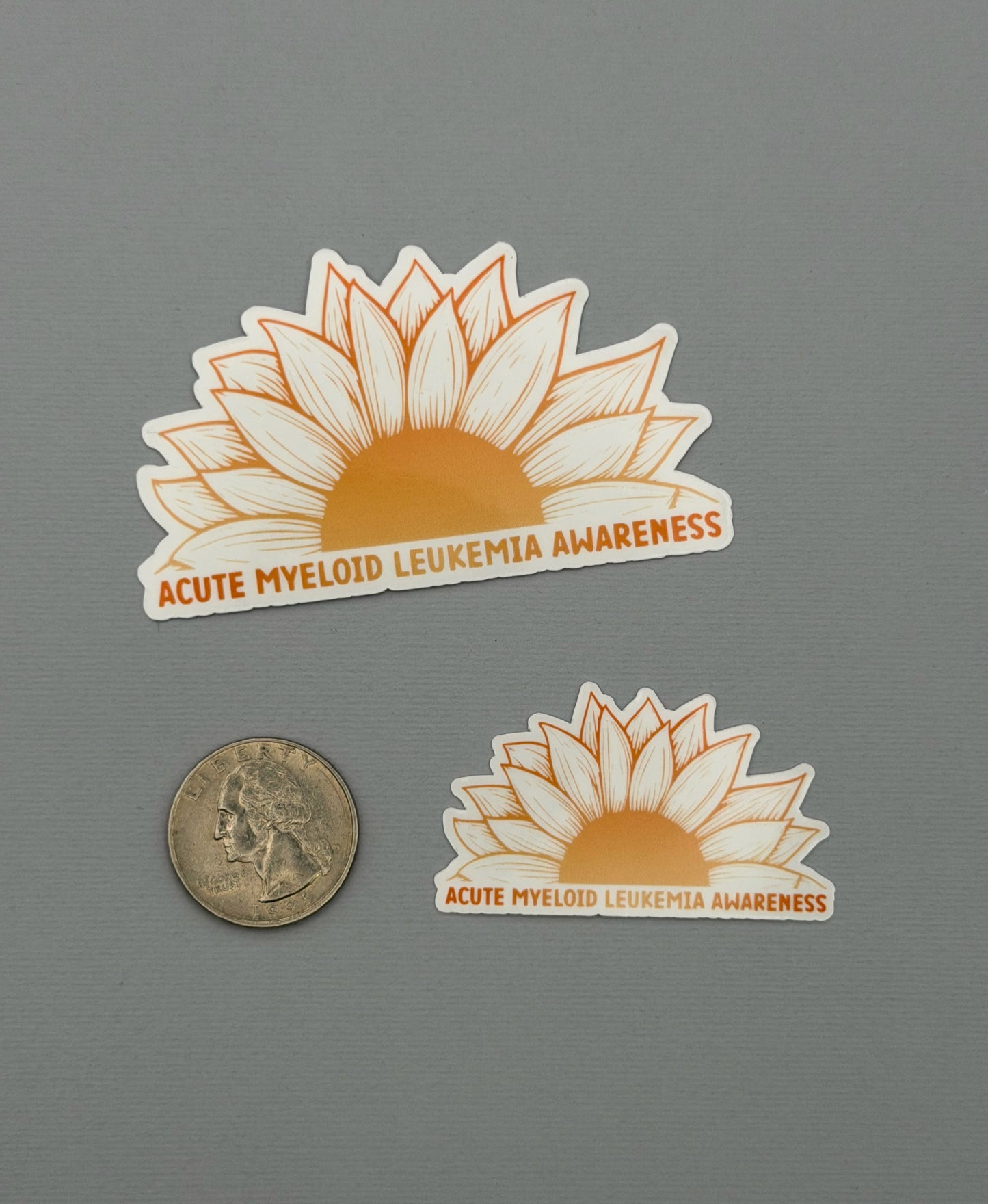 Acute Myeloid Leukemia Awareness Sunflower Sticker or Magnet | AML