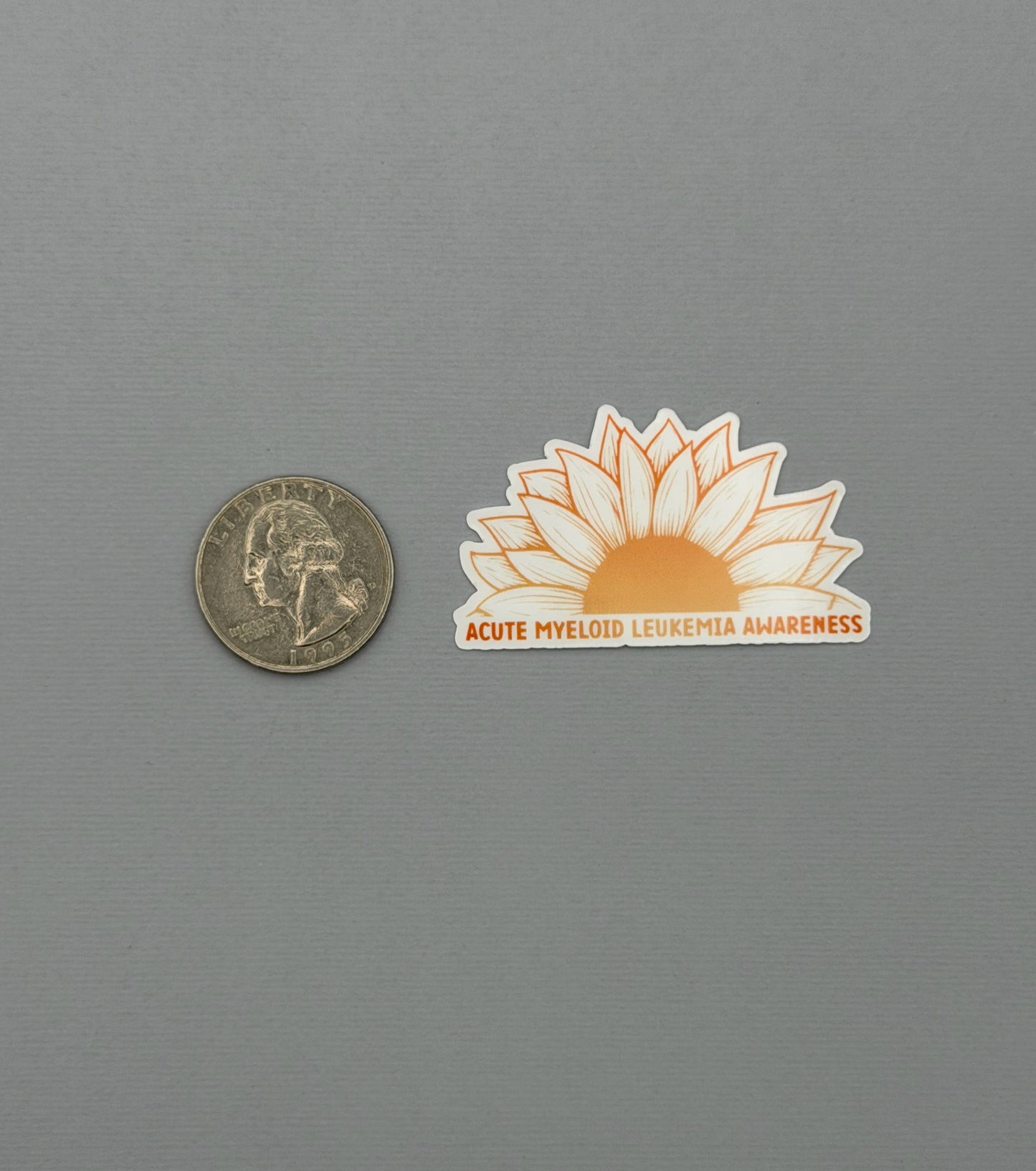 Acute Myeloid Leukemia Awareness Sunflower Sticker or Magnet | AML