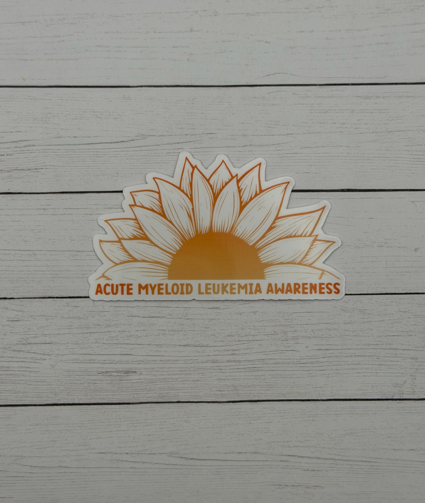 Acute Myeloid Leukemia Awareness Sunflower Sticker or Magnet | AML