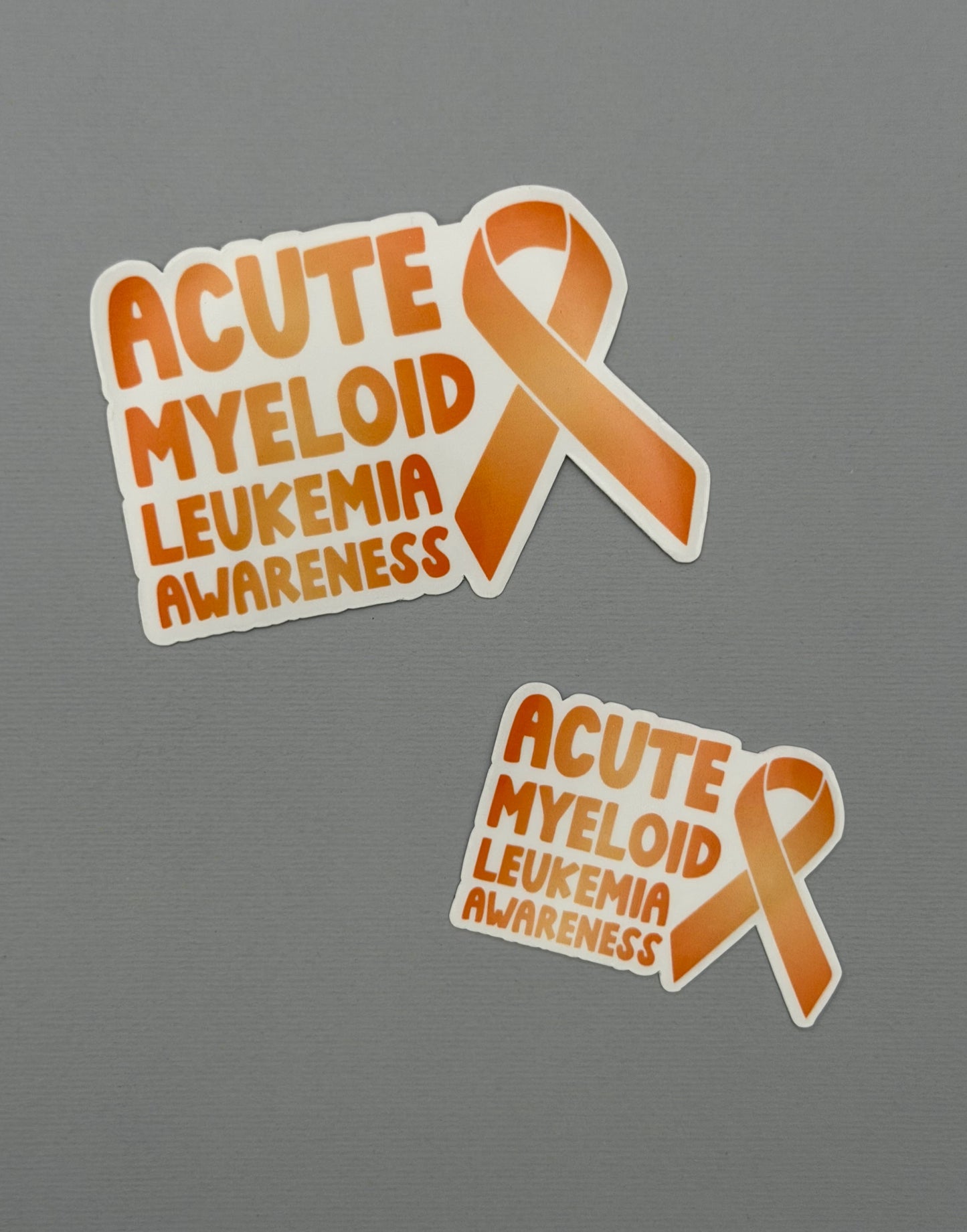Acute Myeloid Leukemia Awareness with Ribbon Sticker or Magnet | AML