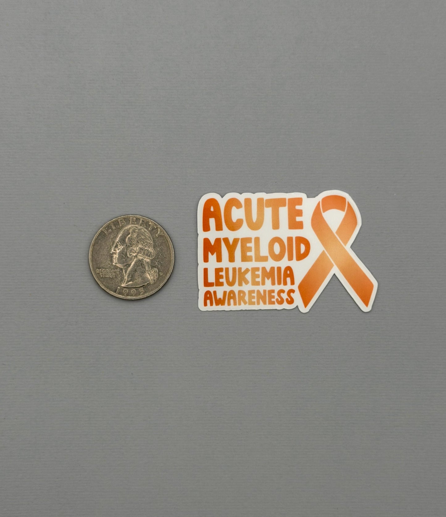Acute Myeloid Leukemia Awareness with Ribbon Sticker or Magnet | AML