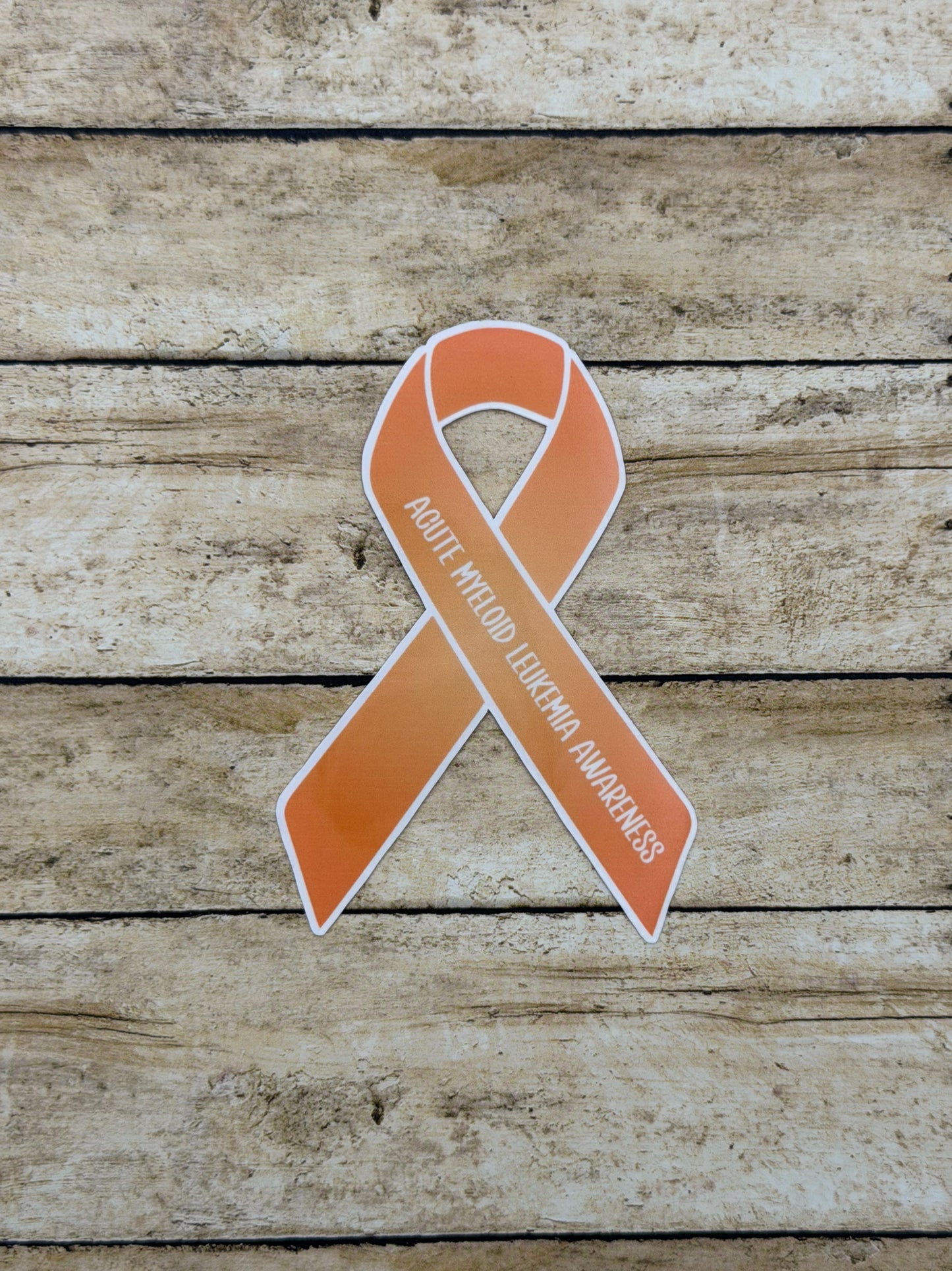 Acute Myeloid Leukemia Awareness Ribbon Sticker or Magnet | AML