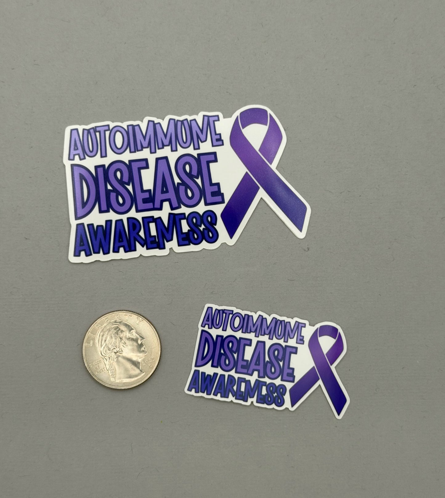 Autoimmune Disease Awareness with Ribbon Sticker
