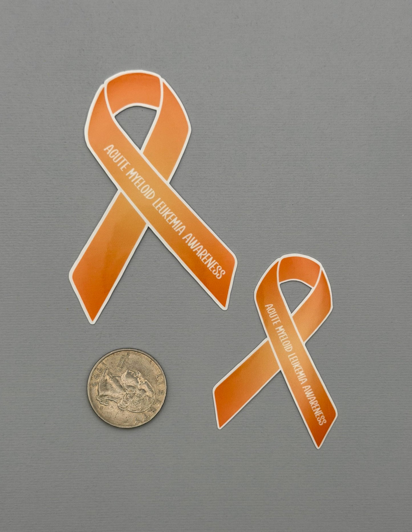 Acute Myeloid Leukemia Awareness Ribbon Sticker or Magnet | AML