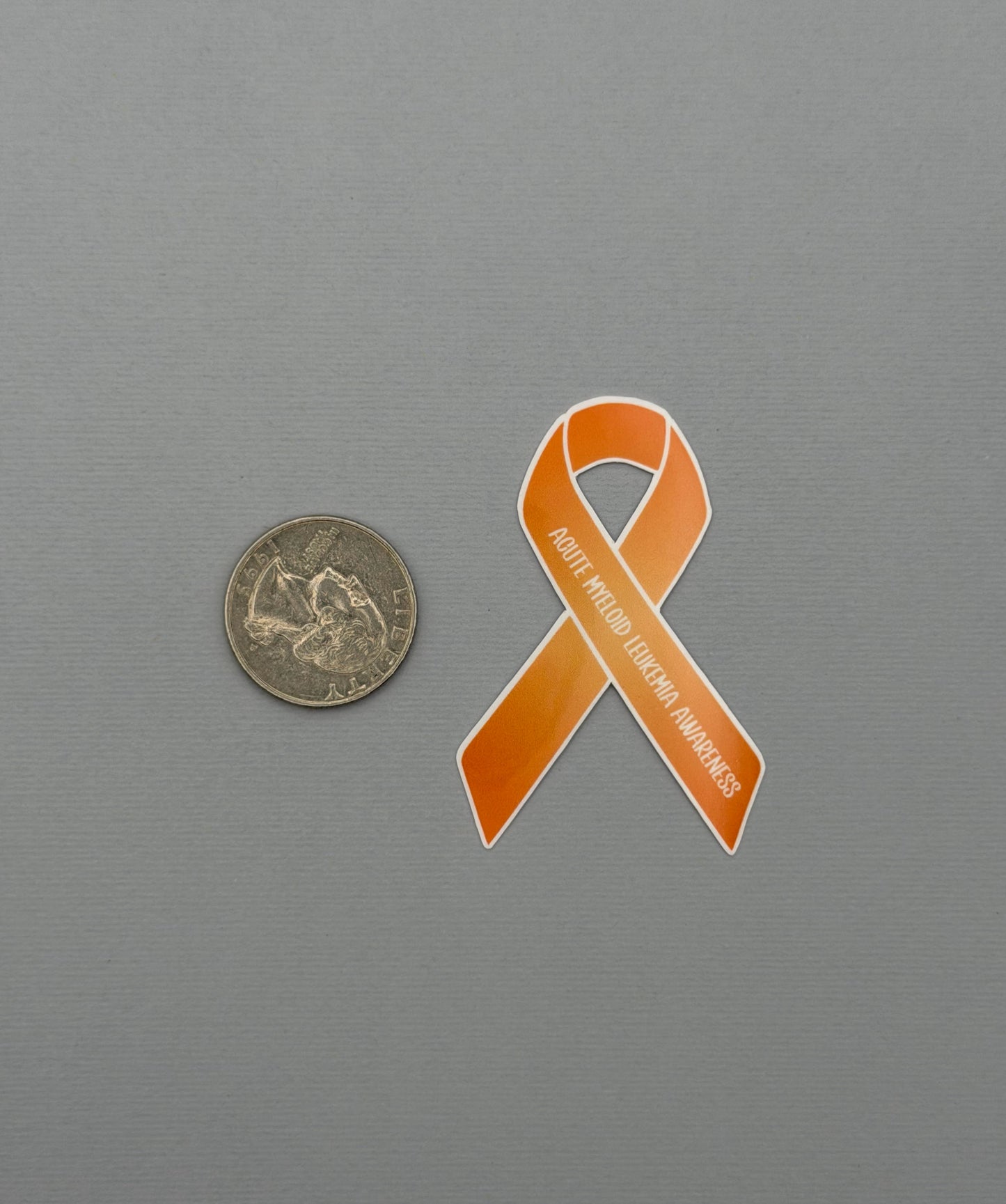 Acute Myeloid Leukemia Awareness Ribbon Sticker or Magnet | AML
