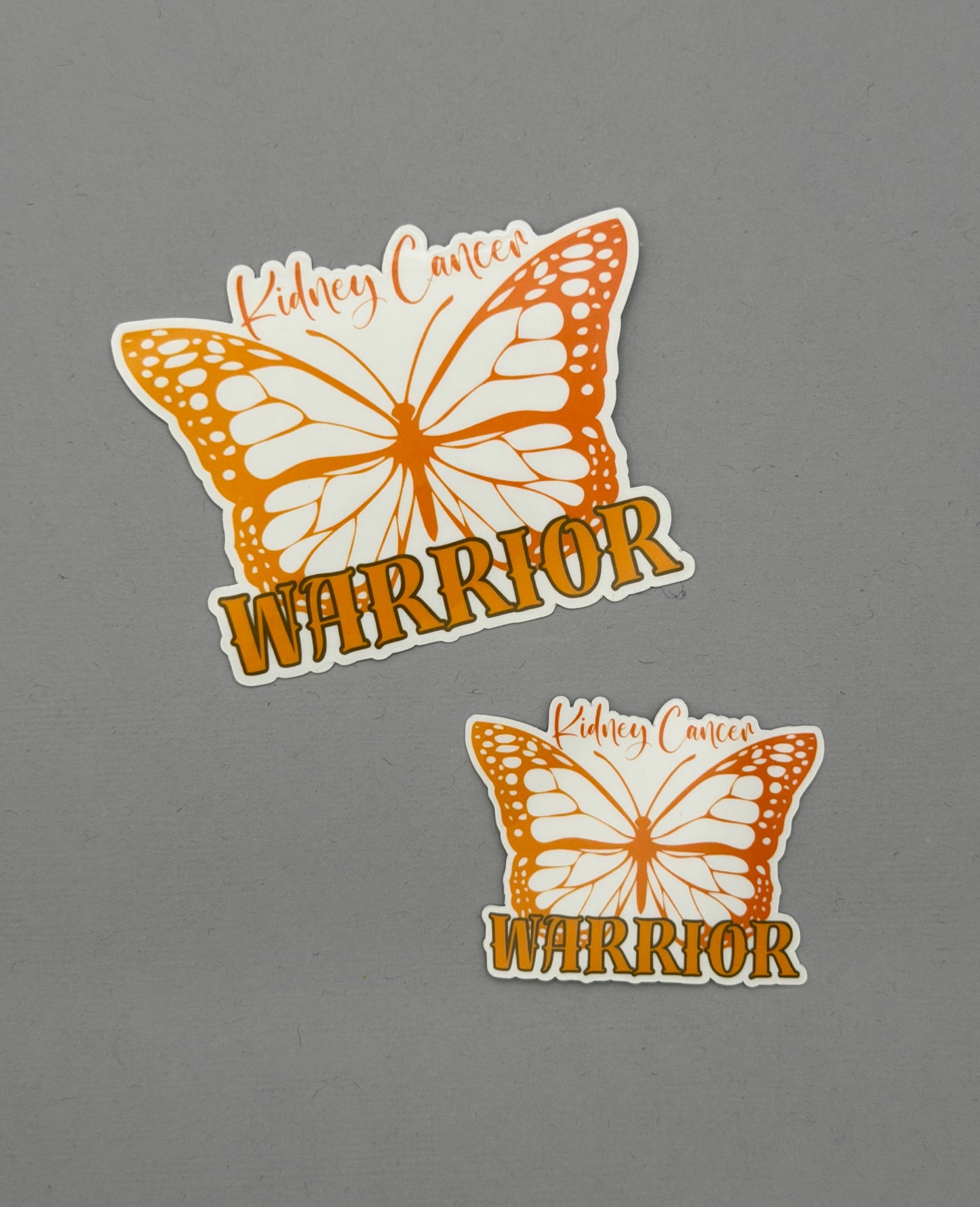 Kidney Cancer Warrior Butterfly Sticker