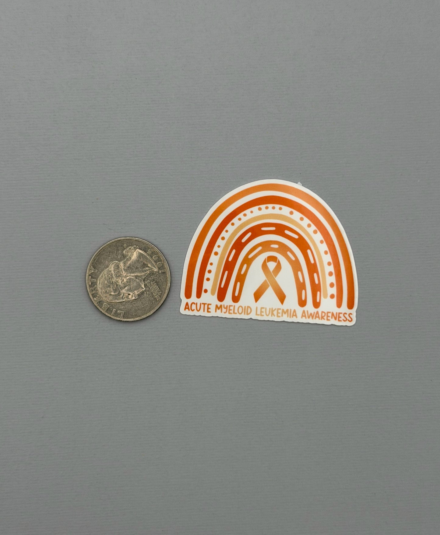 Acute Myeloid Leukemia Awareness Rainbow Sticker or Magnet | AML