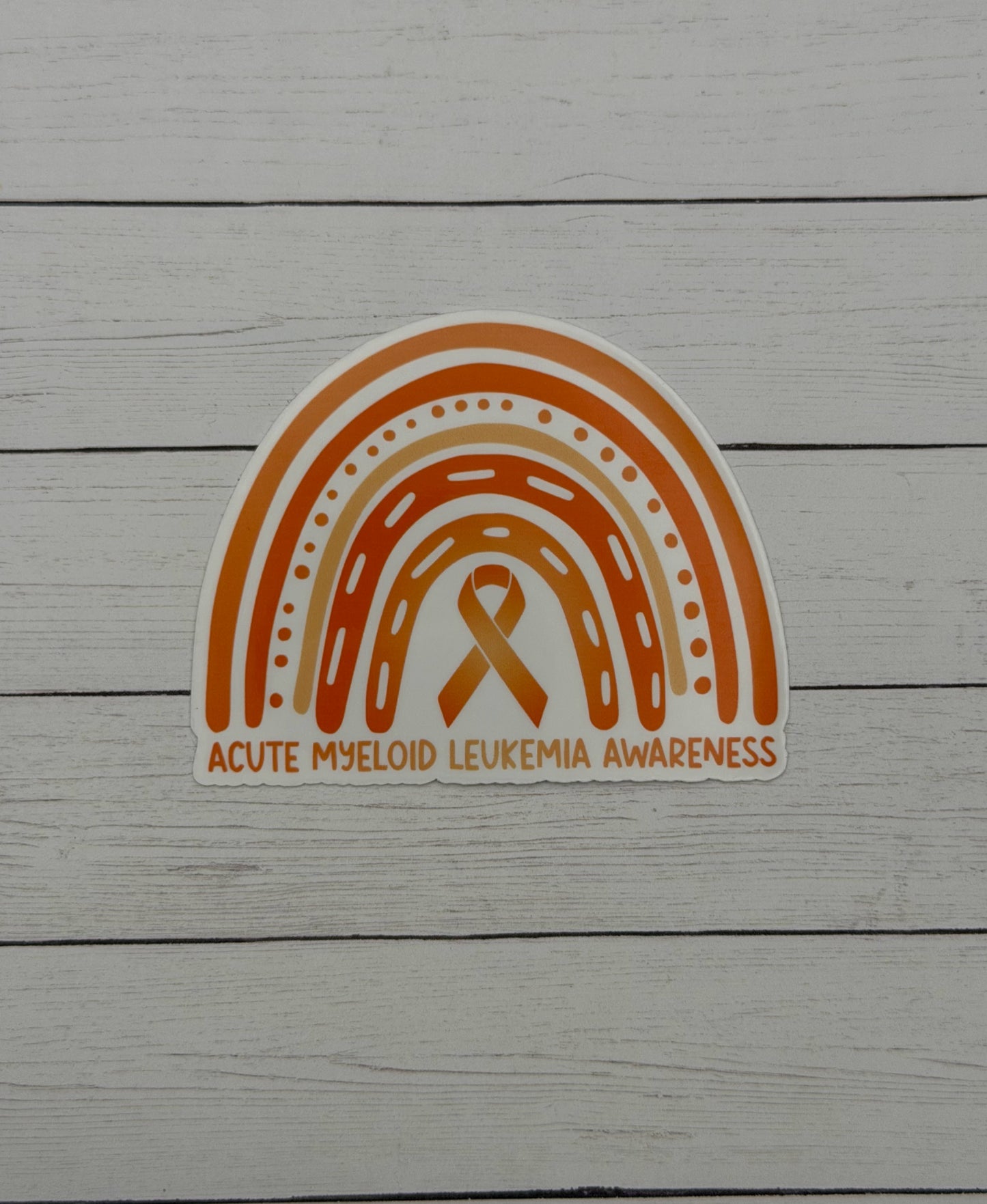 Acute Myeloid Leukemia Awareness Rainbow Sticker or Magnet | AML