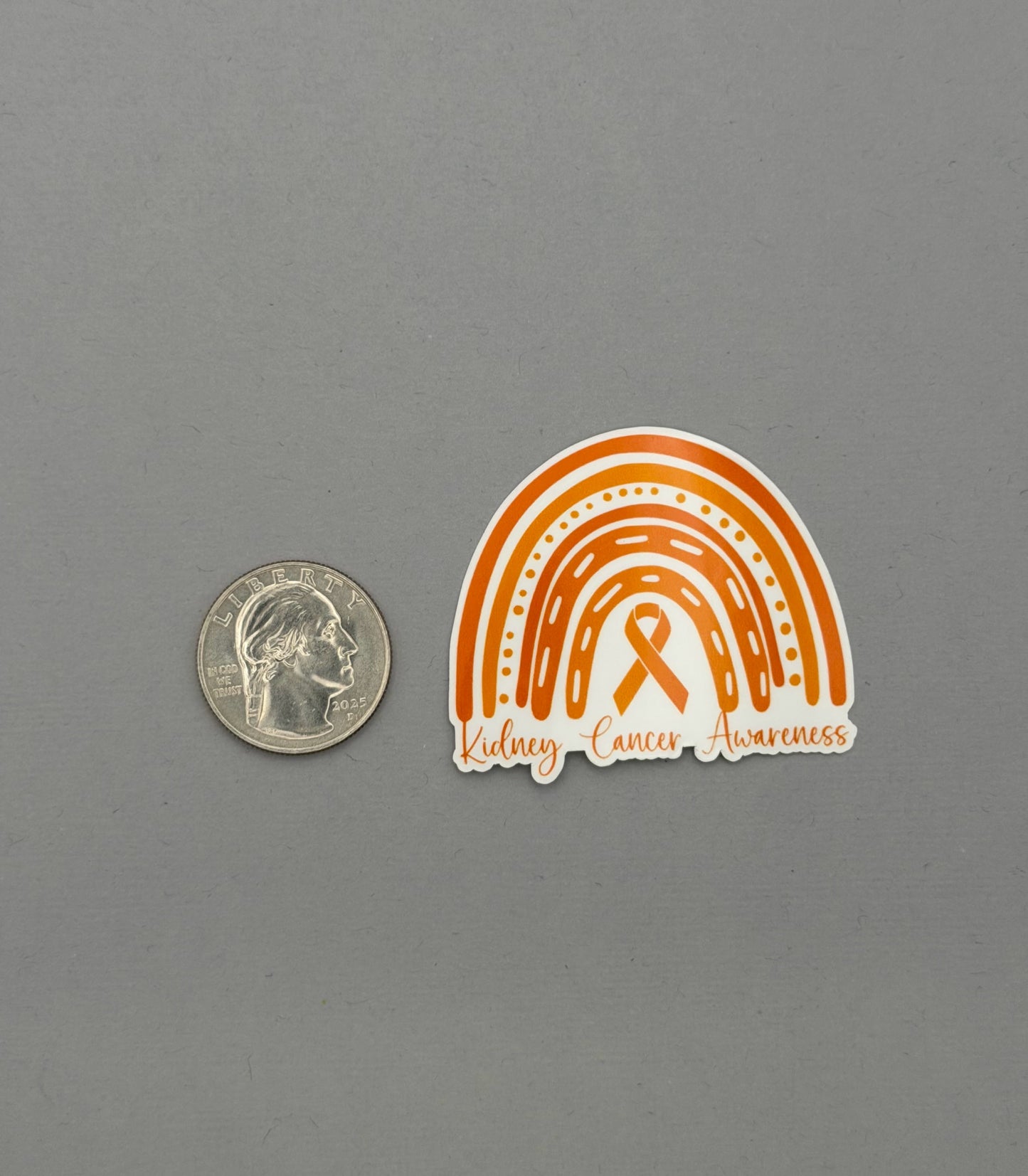 Kidney Cancer Awareness Rainbow Sticker