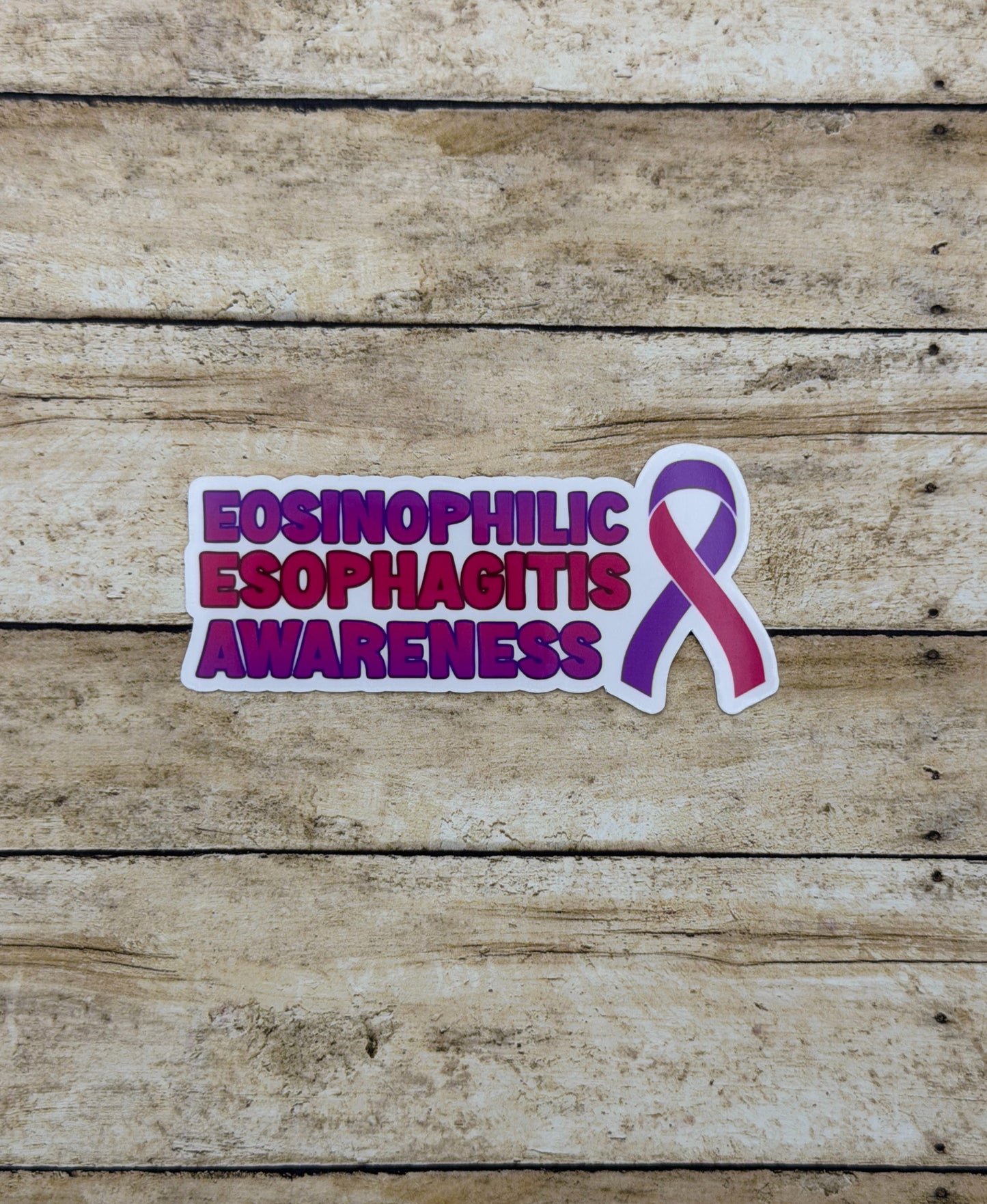 Eosinophilic Esophagitis Awareness with Ribbon Sticker or Magnet | EoE