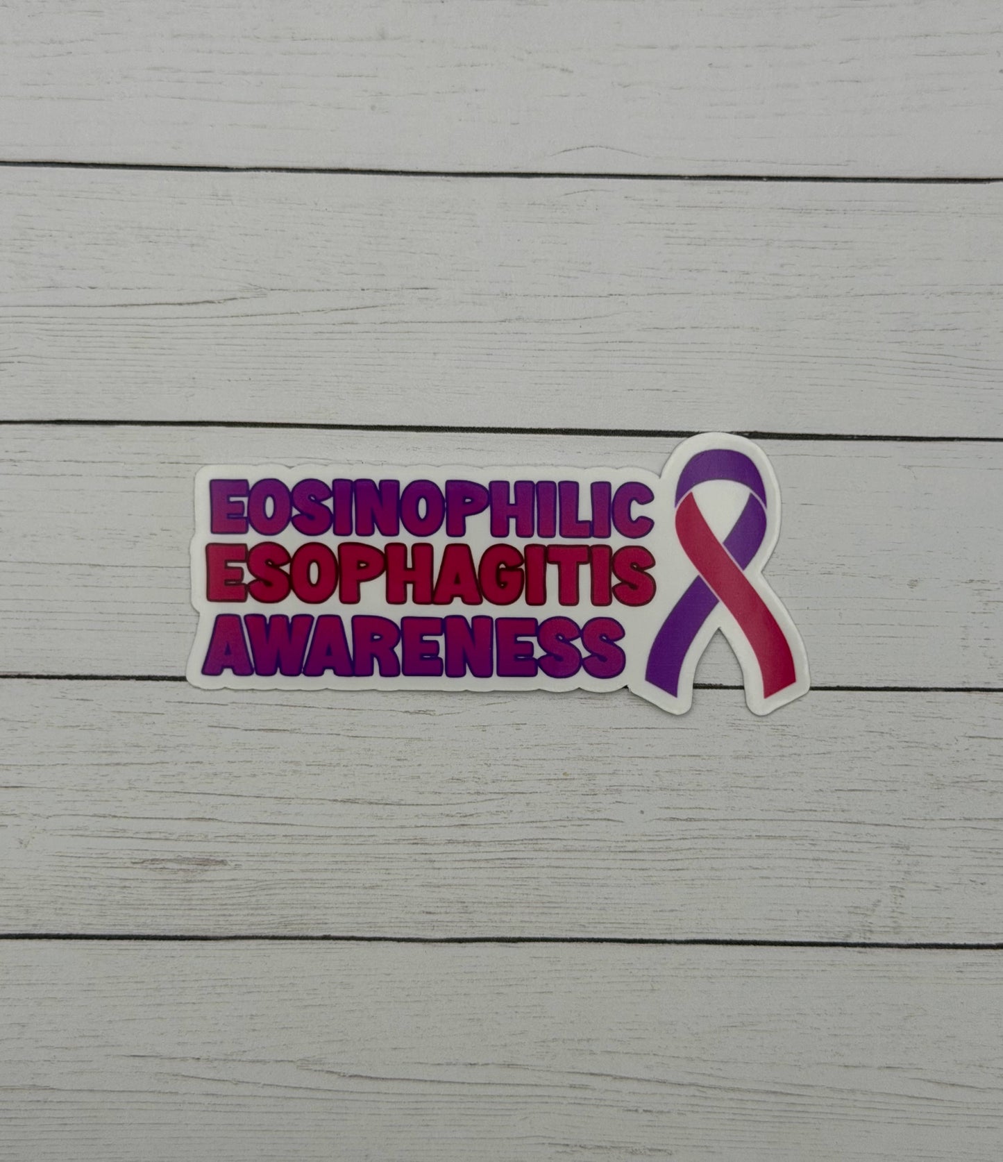 Eosinophilic Esophagitis Awareness with Ribbon Sticker or Magnet | EoE