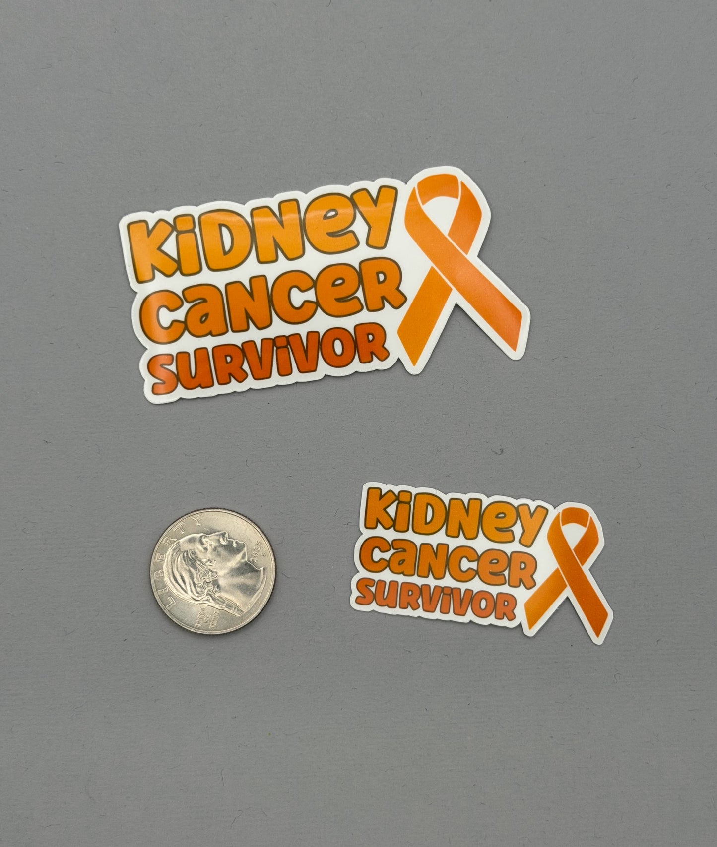 Kidney Cancer Survivor with Ribbon Sticker