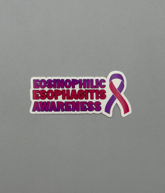 Eosinophilic Esophagitis Awareness with Ribbon Sticker or Magnet | EoE