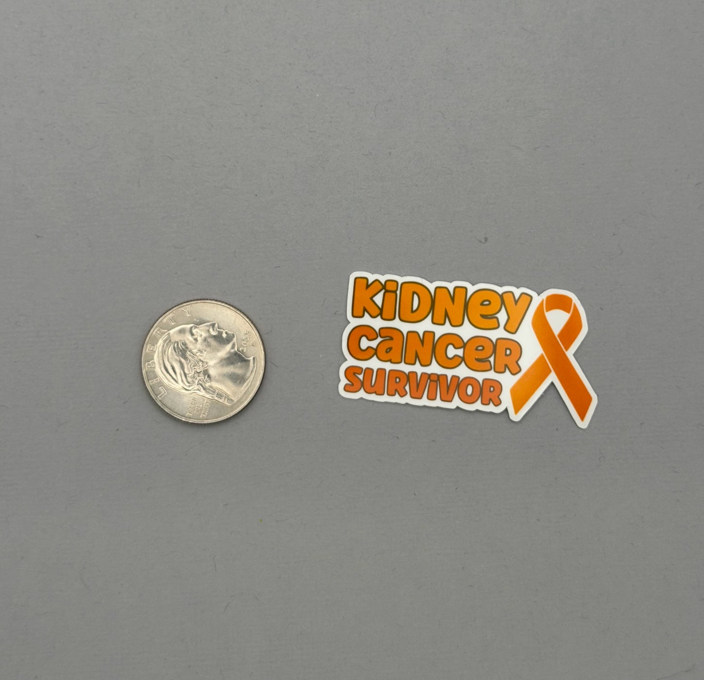 Kidney Cancer Survivor with Ribbon Sticker