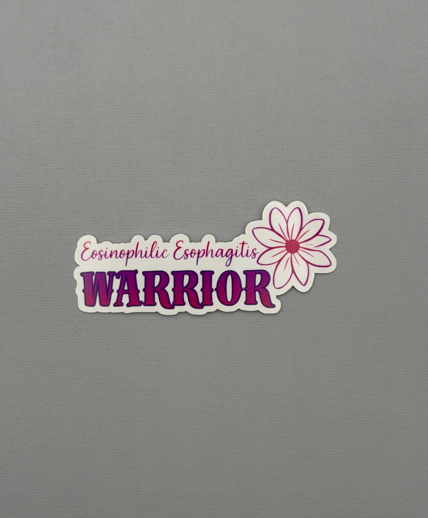 Eosinophilic Esophagitis Warrior Flower Sticker or Magnet | EoE