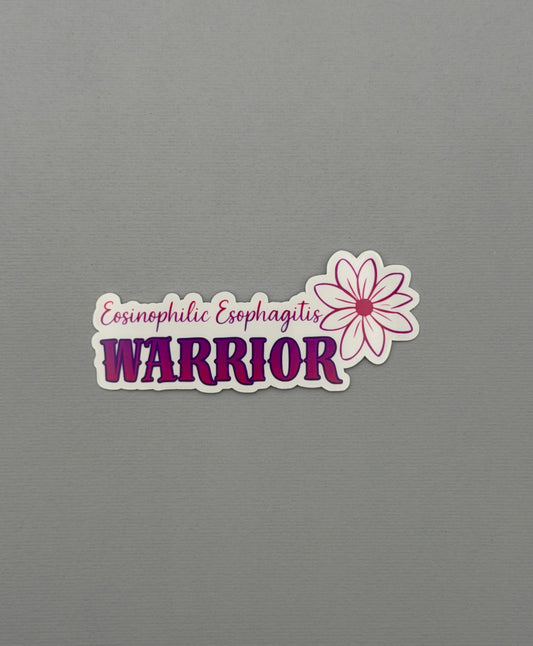 Eosinophilic Esophagitis Warrior Flower Sticker or Magnet | EoE