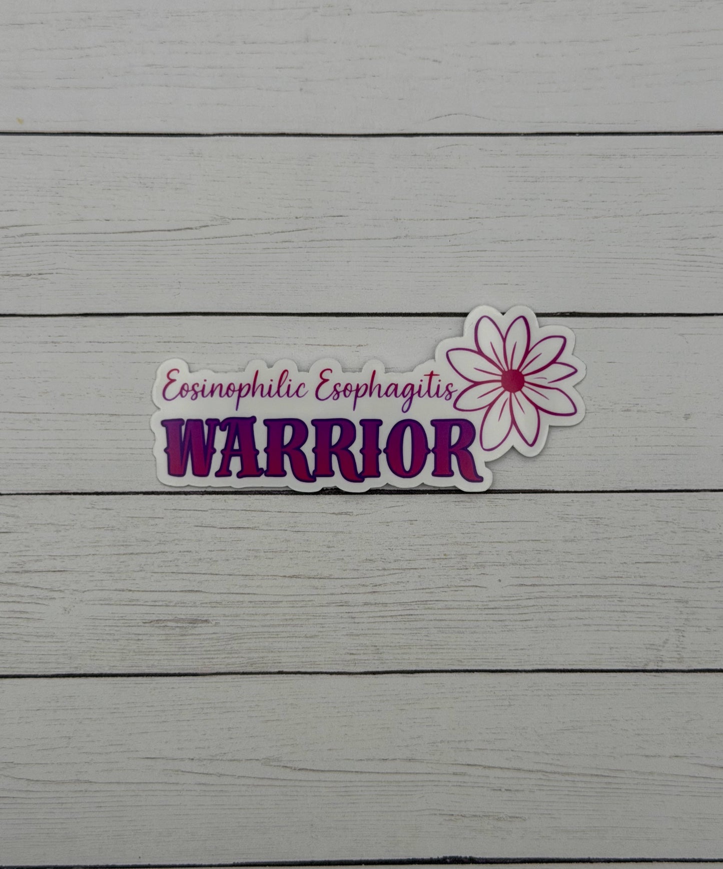 Eosinophilic Esophagitis Warrior Flower Sticker or Magnet | EoE
