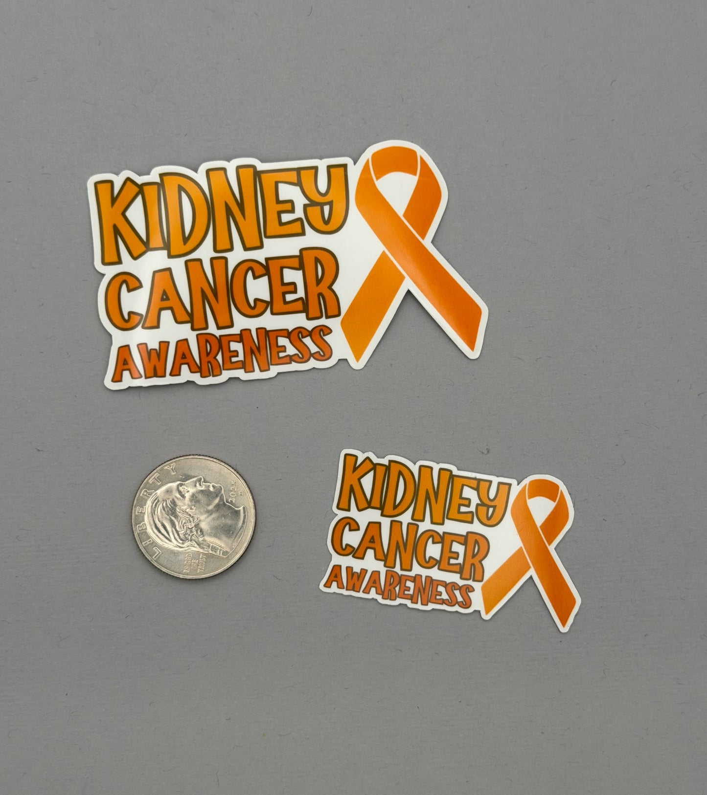 Kidney Cancer Awareness with Ribbon Sticker
