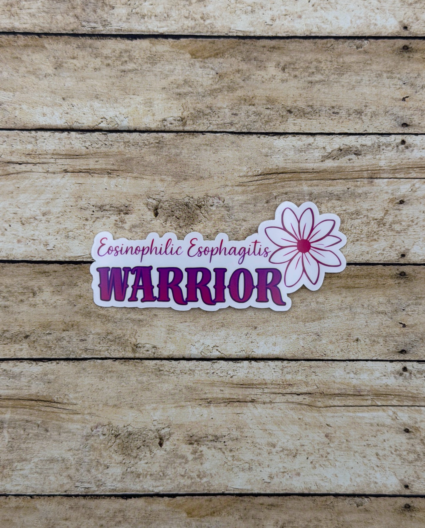 Eosinophilic Esophagitis Warrior Flower Sticker or Magnet | EoE