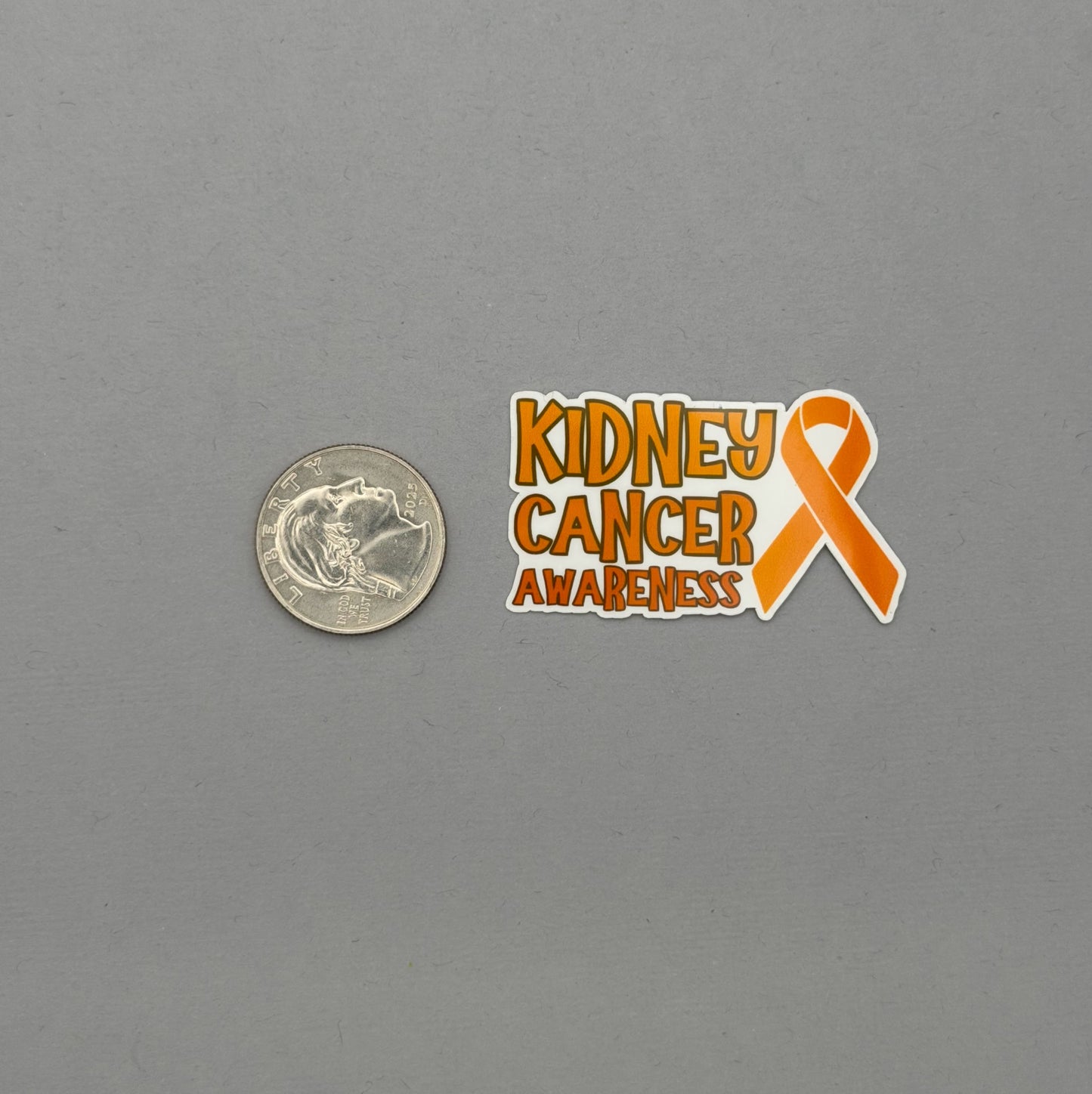 Kidney Cancer Awareness with Ribbon Sticker