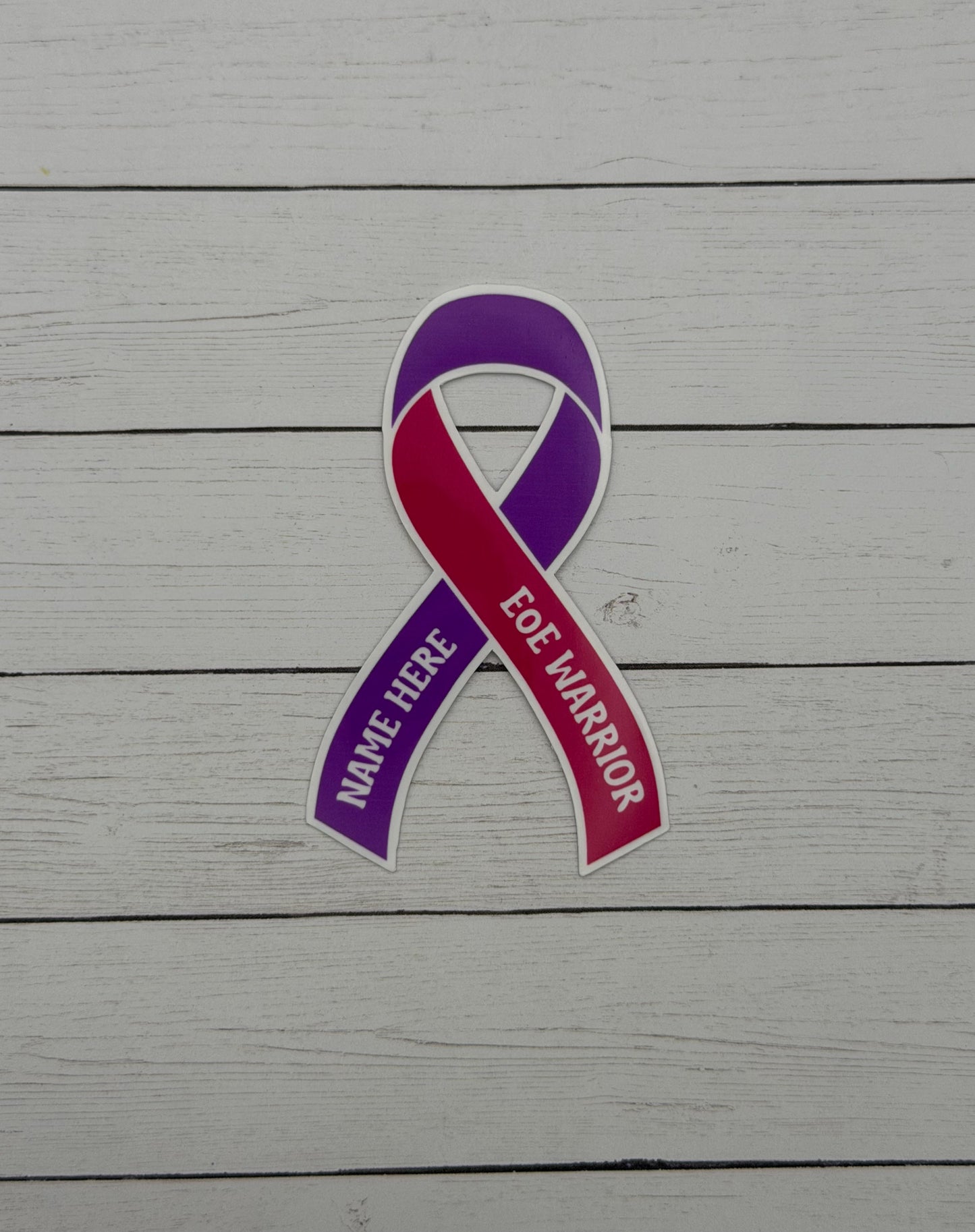EoE Warrior Custom Ribbon Sticker or Magnet | Eosinophilic Esophagitis