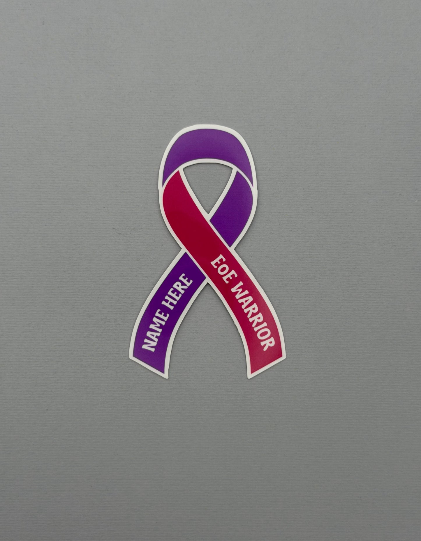 EoE Warrior Custom Ribbon Sticker or Magnet | Eosinophilic Esophagitis