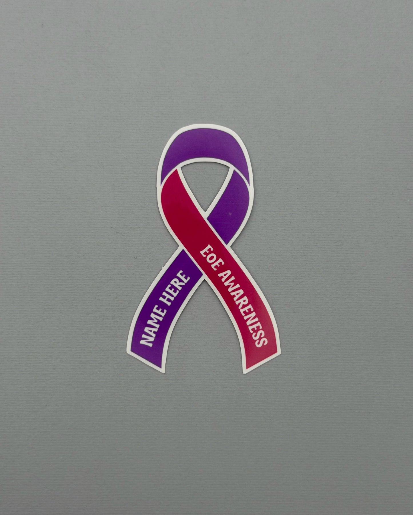 EoE Awareness Custom Ribbon Sticker or Magnet | Eosinophilic Esophagitis