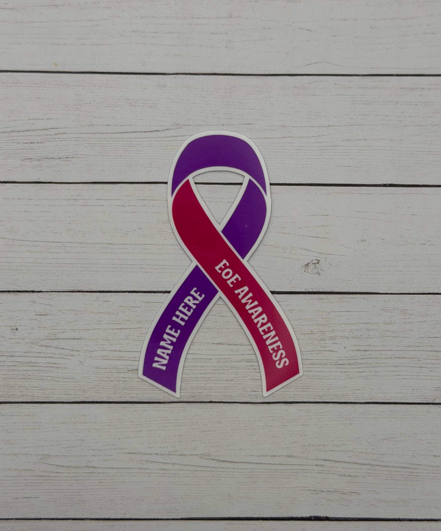 EoE Awareness Custom Ribbon Sticker or Magnet | Eosinophilic Esophagitis