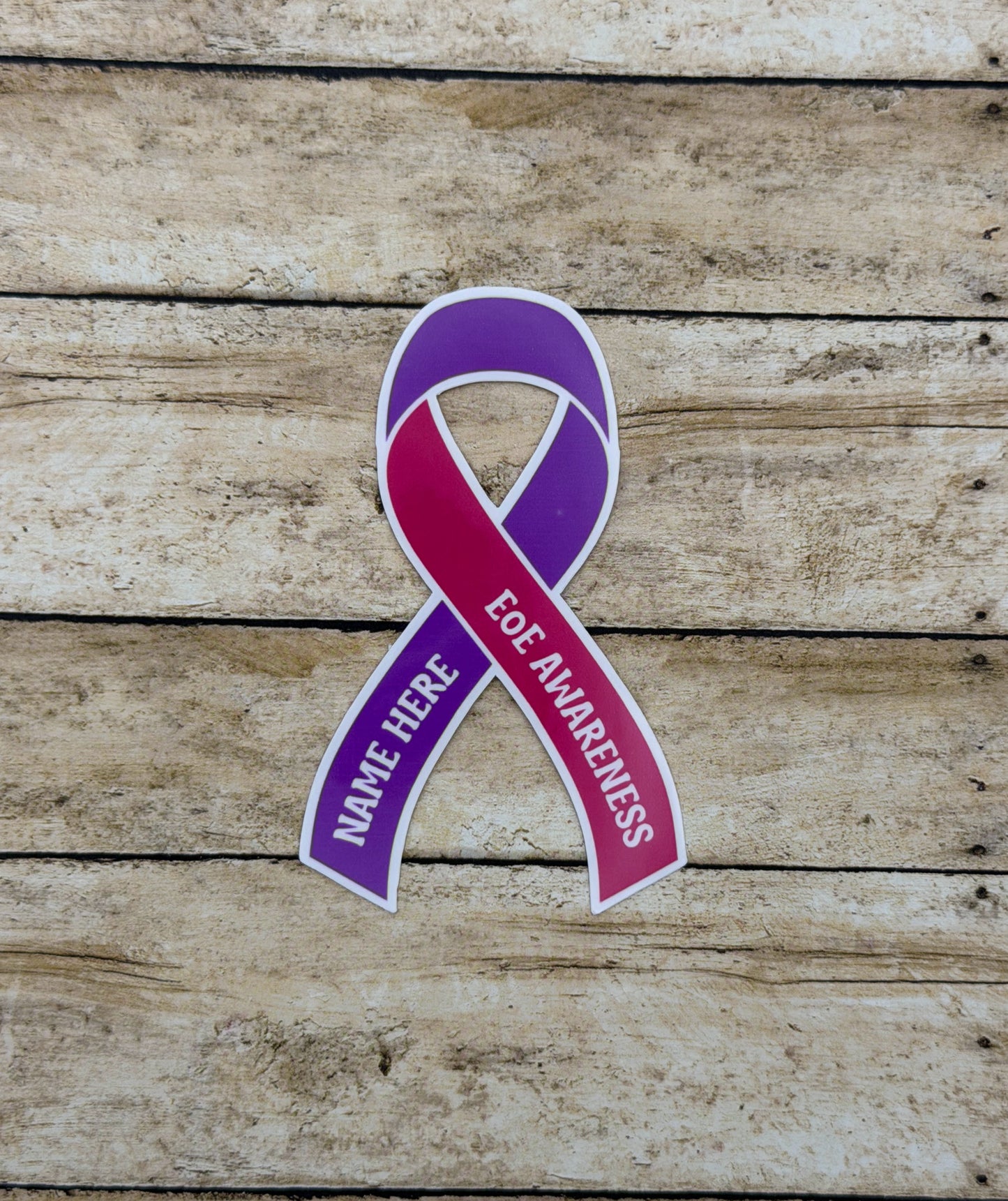 EoE Awareness Custom Ribbon Sticker or Magnet | Eosinophilic Esophagitis