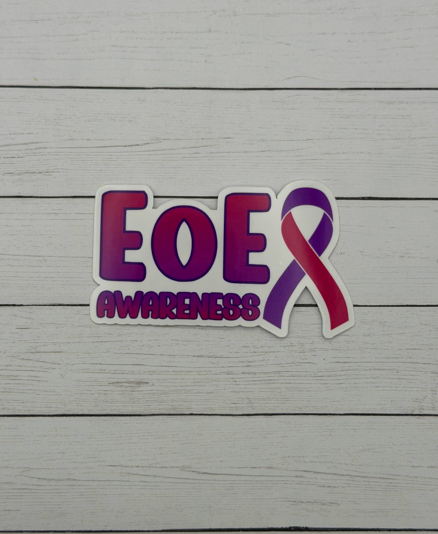 EoE Awareness with Ribbon Sticker or Magnet | Eosinophilic Esophagitis