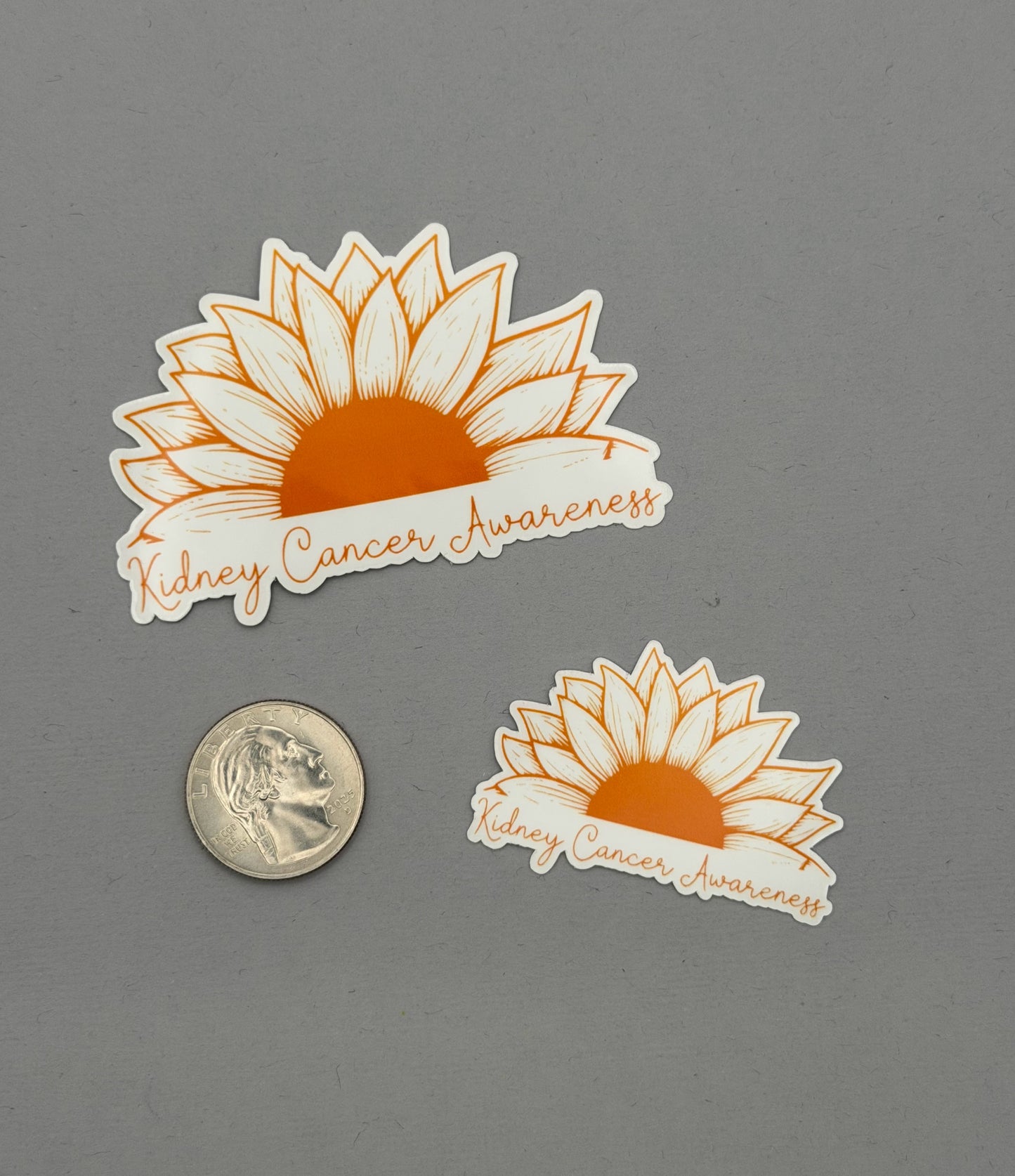 Kidney Cancer Awareness Sunflower Sticker