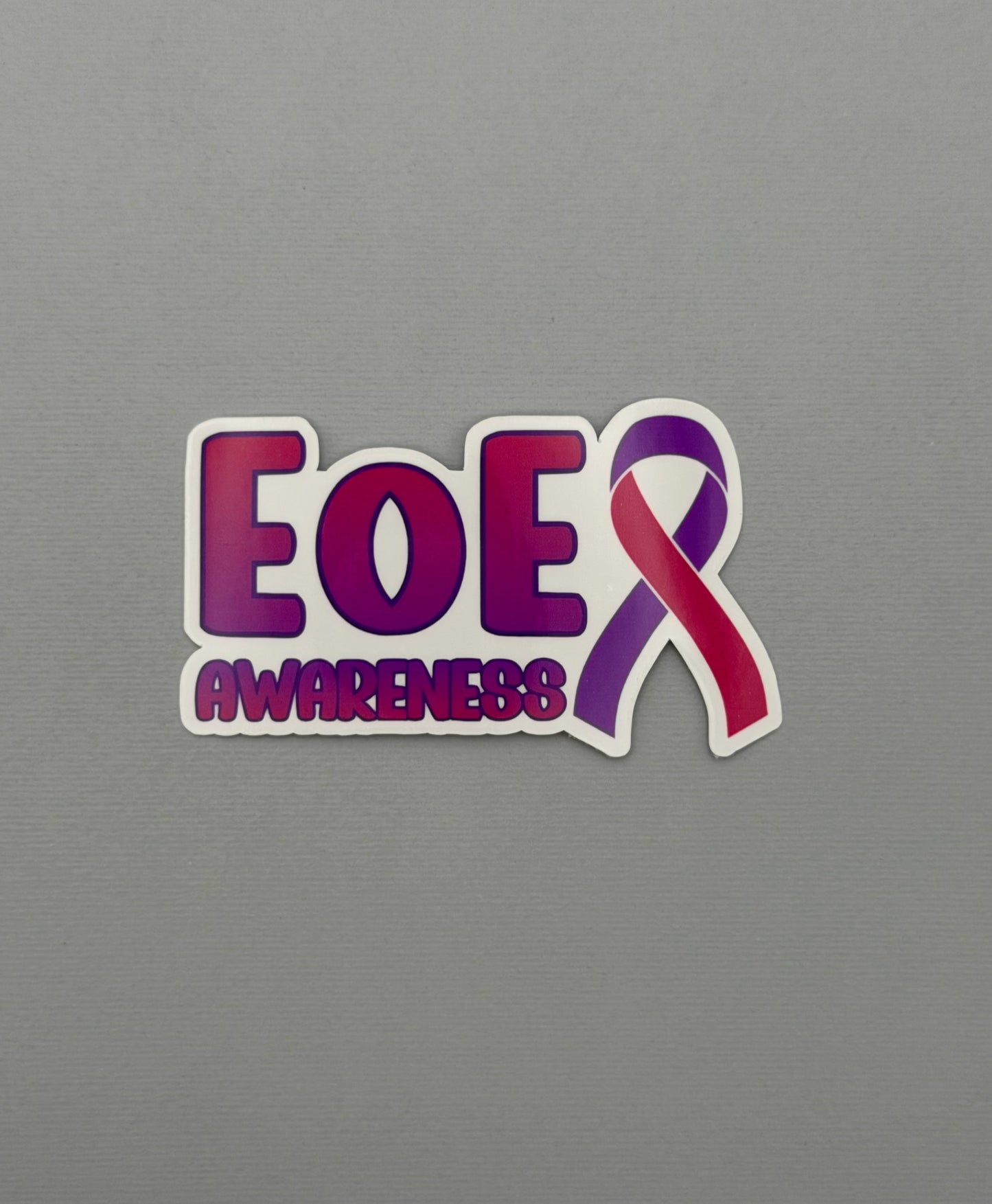 EoE Awareness with Ribbon Sticker or Magnet | Eosinophilic Esophagitis