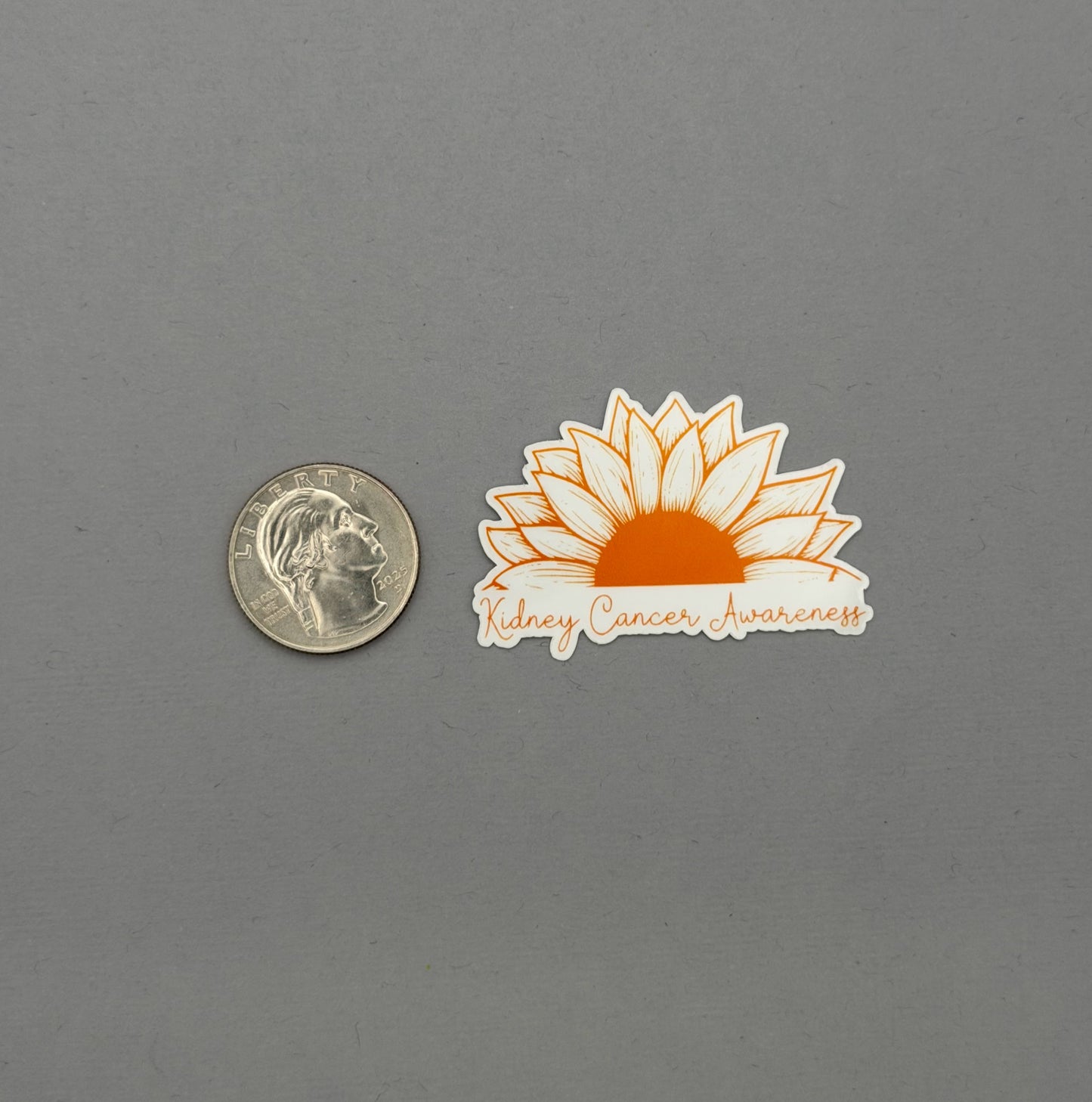 Kidney Cancer Awareness Sunflower Sticker