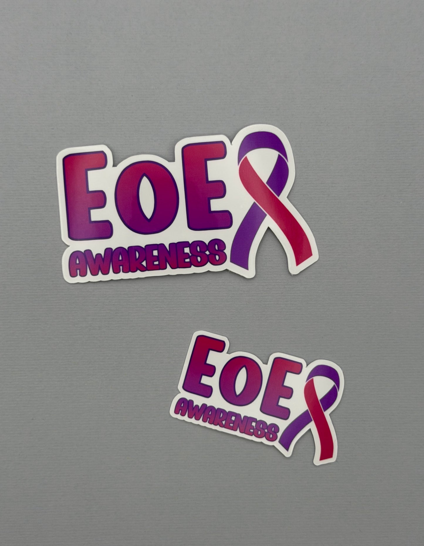 EoE Awareness with Ribbon Sticker or Magnet | Eosinophilic Esophagitis