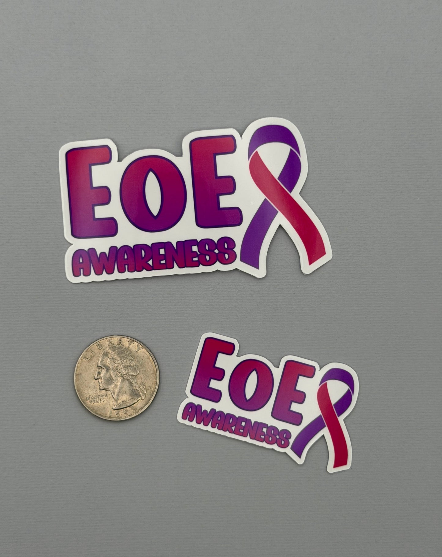 EoE Awareness with Ribbon Sticker or Magnet | Eosinophilic Esophagitis