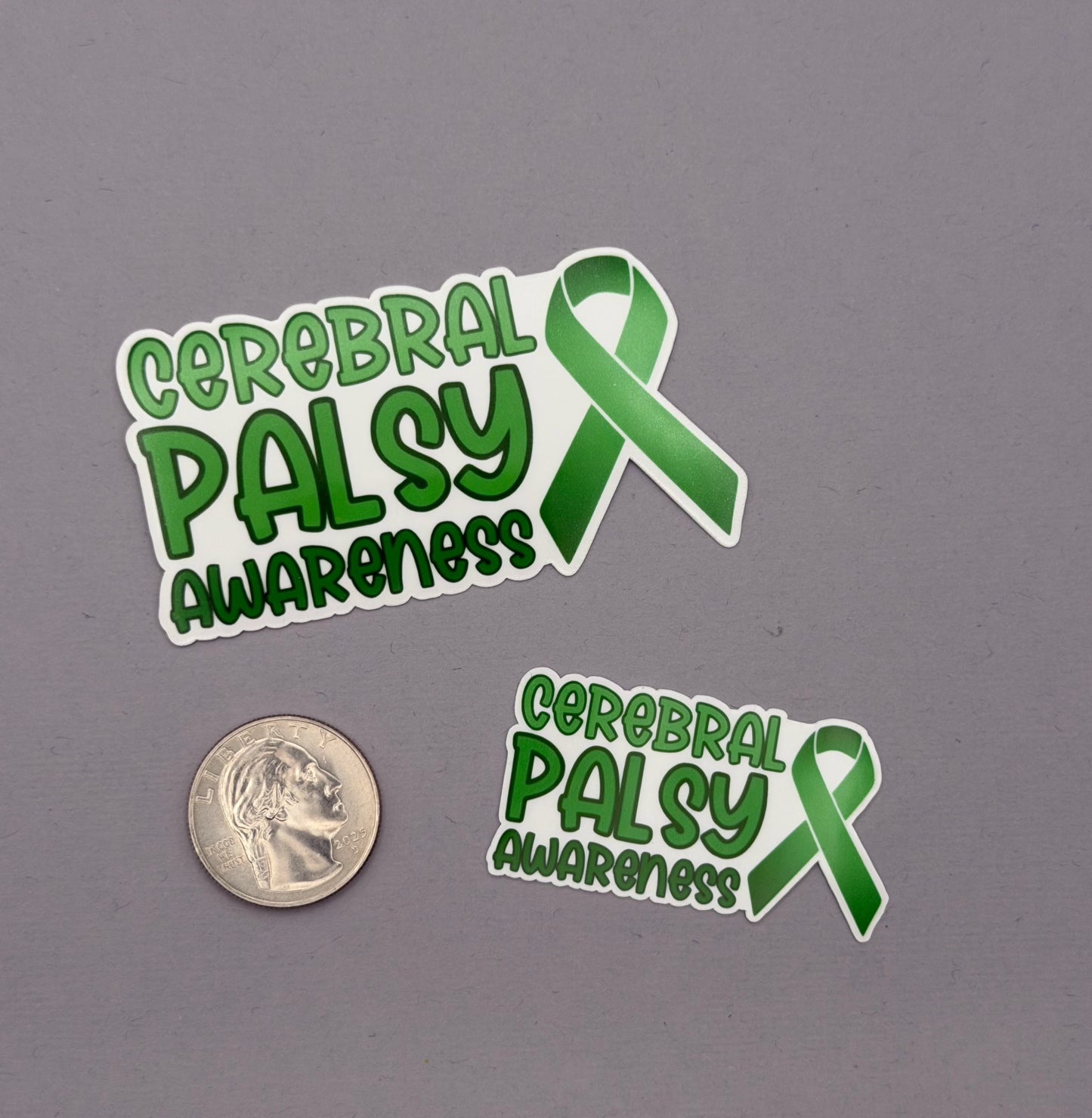 Cerebral Palsy Awareness with Ribbon Sticker