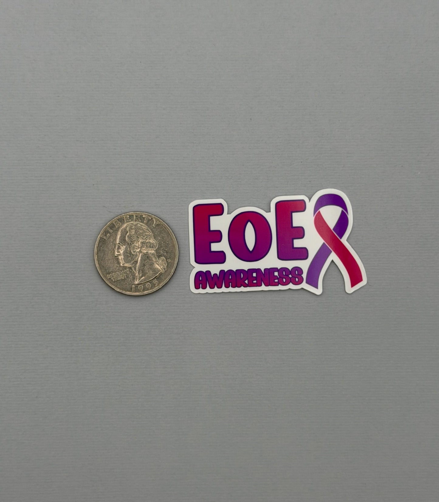 EoE Awareness with Ribbon Sticker or Magnet | Eosinophilic Esophagitis