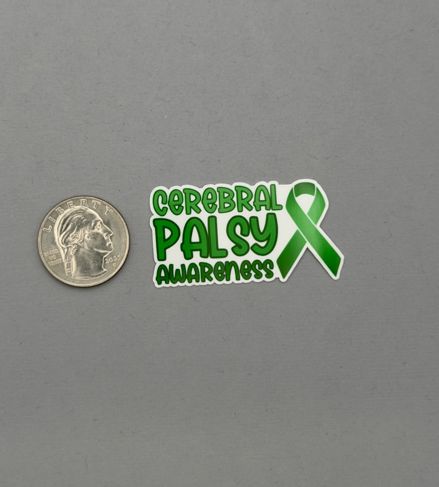 Cerebral Palsy Awareness with Ribbon Sticker